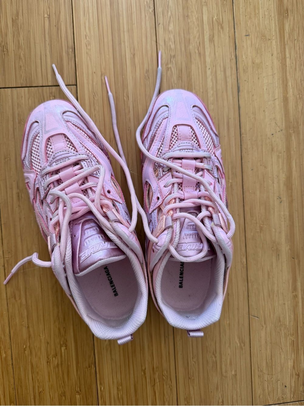 Balenciaga Pastel Pink Drive Sneakers - Picture 1 of 7